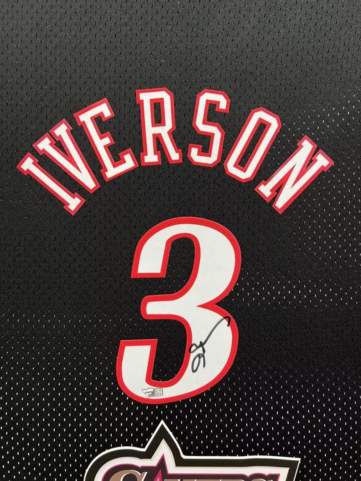 收藏系列 艾弗森 76人队3号黑色球迷版 亲笔签名球衣 商品图2