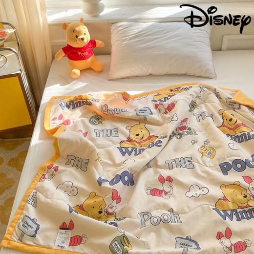 迪士尼正版授权【59元买一条送一条】 送手提袋1个 萌趣卡通图案 天然凉感竹棉水洗棉 儿童A类夏凉被 幼儿园yi菌大豆棉被子-SH 商品图4