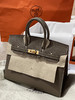 【现货预定款】Hermes 爱马仕 Birkin25 女士铂金包 金扣Epsom牛皮手提包 大象灰 商品缩略图4