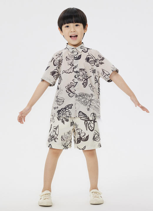 jnby   23年夏款  亚麻原创图案短裤  1N6E13790 商品图6