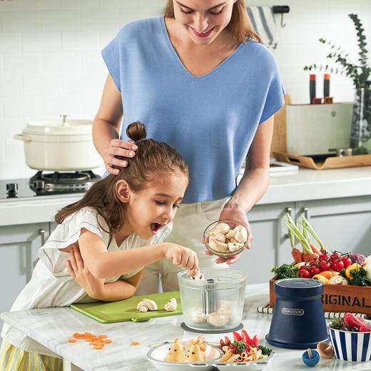 摩飞电器（Morphyrichards）绞肉机 家用绞馅机 碎肉机 电动多功能辅食料理机打蒜搅拌 无线佐料机MR9402 商品图3