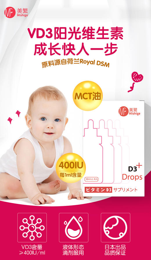 美繁   维生素D3制剂 每毫升 (400IU） 商品图1