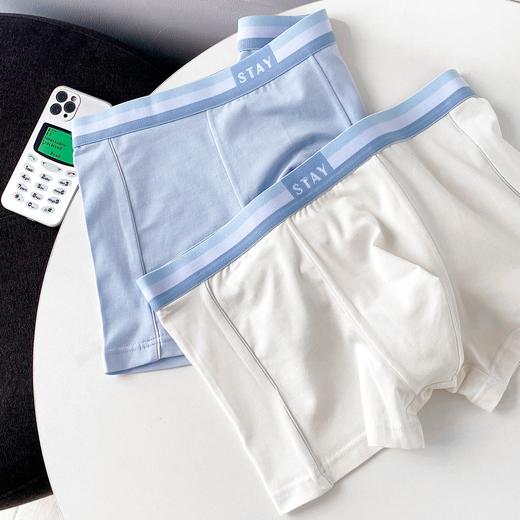 柔软吸湿透气日系风【无侧缝质感爆款】 奶油新款莫代尔纯色无痕男士内裤多色中腰透气四角裤平角裤男 商品图0