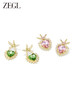 ZEGL设计师盛夏甜果系列绿色爱心耳环女复古轻奢高级感耳钉耳饰品 商品缩略图0