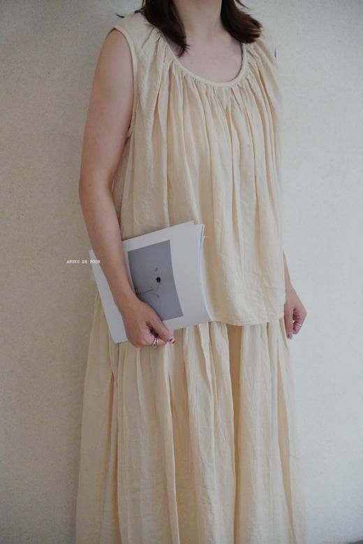 elsa esturgie 圆领缩褶领口无袖背心 商品图1