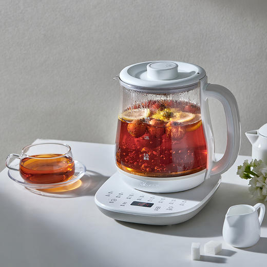 【小程序】小熊养生壶 YSH-D15V9 白色 玻璃壶身+牛皮箱 有滤网 无功能灯款 商品图2