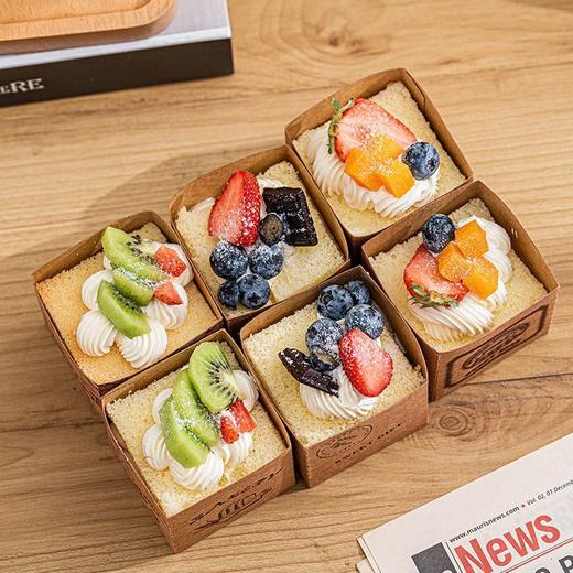 戚风杯蛋糕包装盒牛皮纸烘焙北海道纸杯慕斯杯正方形耐高温 商品图4