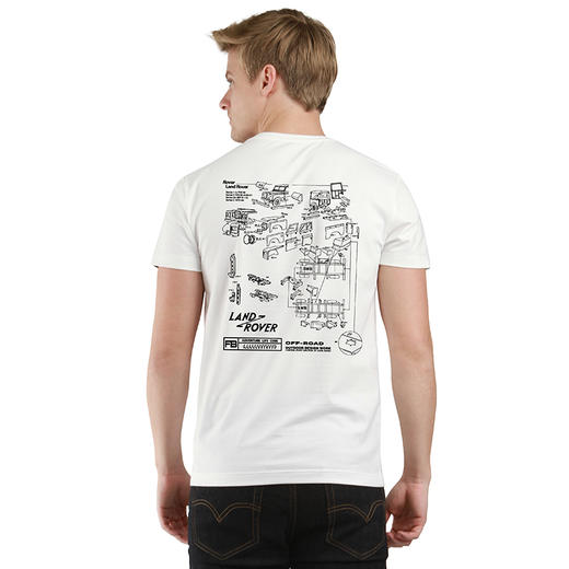 2023夏季新款路虎defender拆机图案设计印花队服定制男士短袖T恤 NMT-2003 商品图1