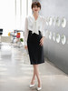 白色衬衣职业套裙套装2023夏季新款系带飘带时尚套装裙子 商品缩略图4