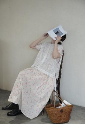 apuntob 素雅圆点短袖连衣裙