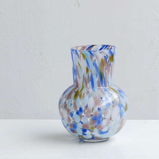 磁粉点点玻璃花瓶摆件饰品餐桌器皿花边口卷边花器 商品图4