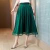 A584半身裙复古高腰时尚百搭气质印花薄款提花百褶裙显瘦遮胯款 商品缩略图1