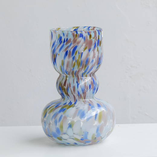 磁粉点点玻璃花瓶摆件饰品餐桌器皿花边口卷边花器 商品图2