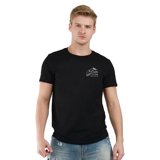 自由基地2023户外越野露营风山系设计印花男女通勤半袖T恤情侣服 NMT-2006 商品图1