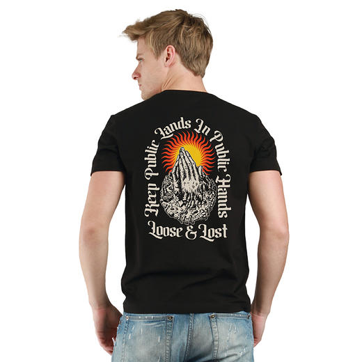 2023夏季新款motor小众美式机车越野车图案印花户外露营风短袖T恤 NMT-2002 商品图0