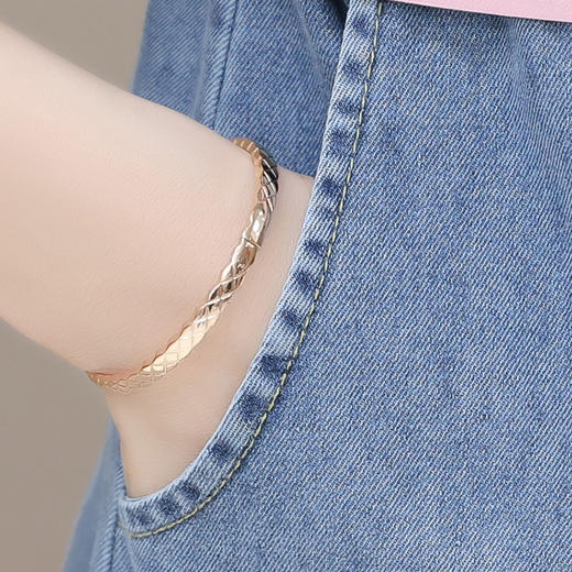 时尚牛仔裙，衬衣领单排扣连衣裙QYM-X23A082 商品图3