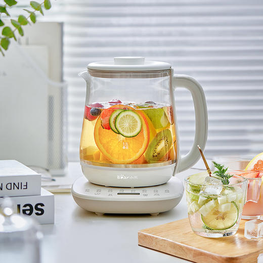 【小程序】小熊养生壶 YSH-D15V9 白色 玻璃壶身+牛皮箱 有滤网 无功能灯款 商品图3