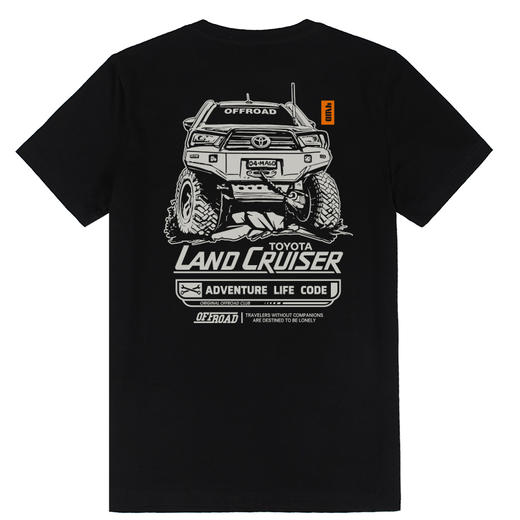 自由基地2023个性新款landcruiser简约风图案印花丰田车迷夏季T恤 NMT-2007 商品图2