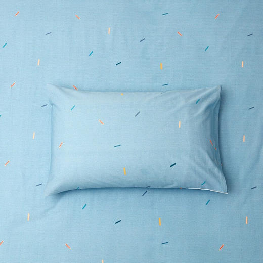 罗莱（LUOLAI） 四件套纯棉床单被罩枕套全棉床上TG单双人四季简约悦动人生 200*230cm 商品图4