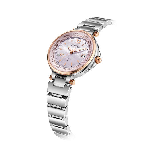 西铁城/CITIZEN多局电波时尚贝母钢带女士手表EC1011-62W 商品图2