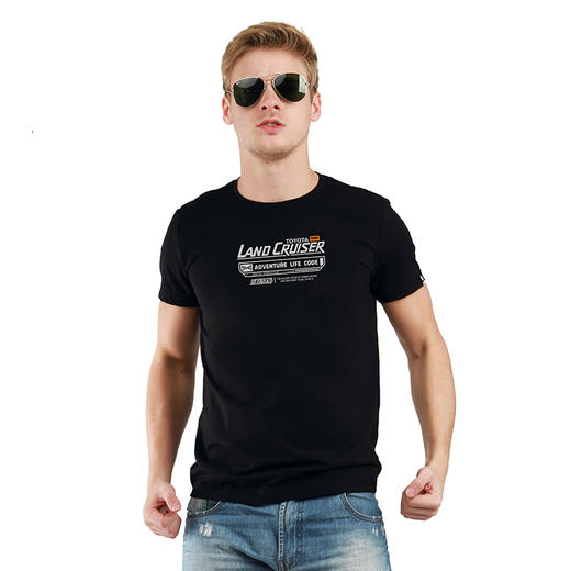 自由基地2023个性新款landcruiser简约风图案印花丰田车迷夏季T恤 NMT-2007 商品图1