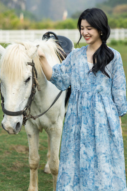 绽放294朵/高端100%砂洗苎麻连衣裙 商品图5