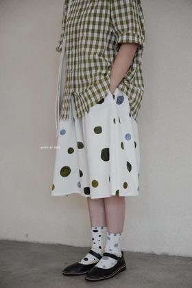 （5折）apuntob 圆点2色可选波点裙裤