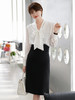 白色衬衣职业套裙套装2023夏季新款系带飘带时尚套装裙子 商品缩略图0