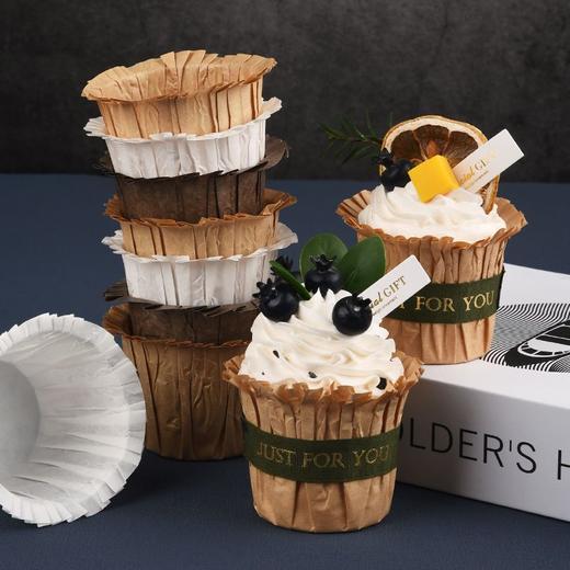 礼帽蛋糕纸杯耐高*用烘焙卷边草帽马芬纸杯蛋糕托模具杯子纸托 商品图4