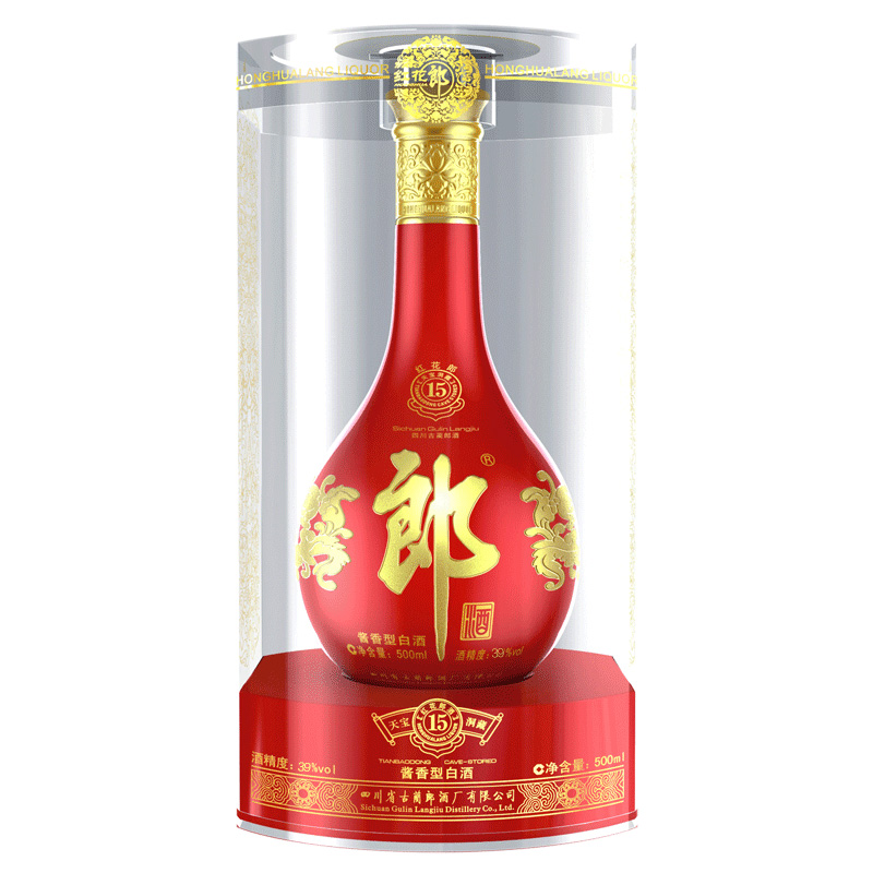 郎酒红花郎 15年53度500ml 酱香型白酒结婚喜宴商务招待用酒