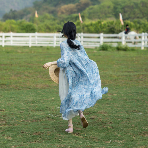 绽放294朵/高端100%砂洗苎麻连衣裙 商品图3