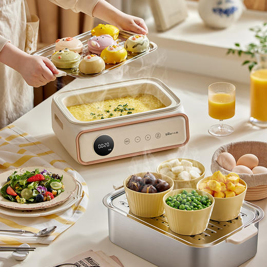 【小程序】小熊电蒸锅 DZG-P20Q5 米白色 双层五金电蒸锅 商品图7