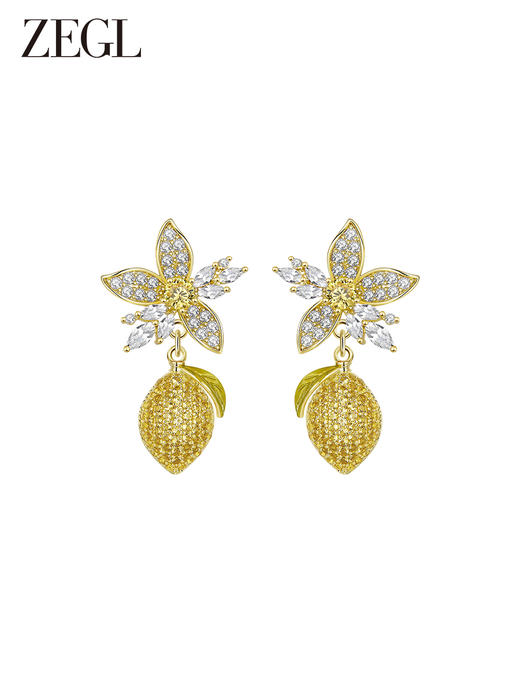 ZEGL设计师水果系列耳环女2023新款爆款耳钉小众设计925银针耳饰 商品图0