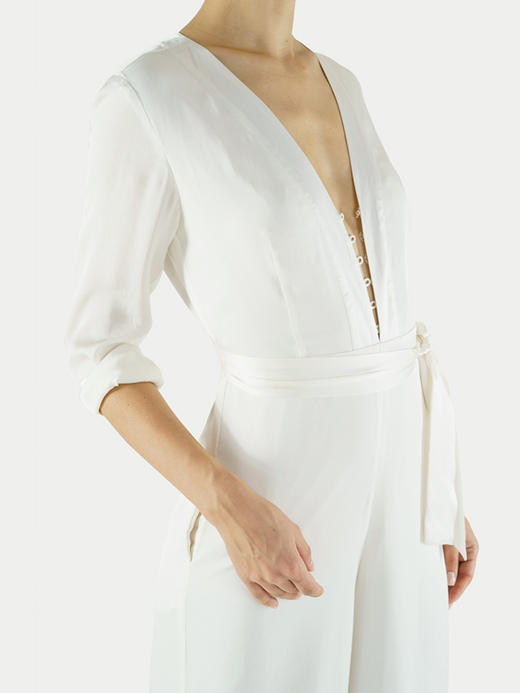 CG｜Silk Christina Jumpsuit  [深V真丝连体裤] 商品图4