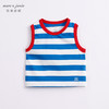 马克珍妮新款夏装 男童学院风条纹撞色纯棉背心230720 商品缩略图1