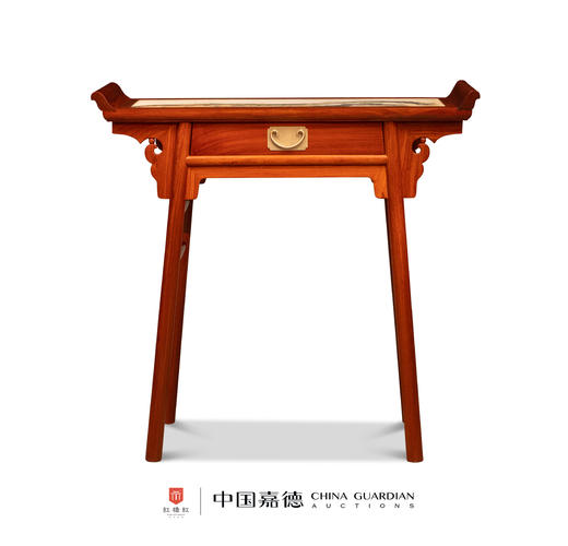 红桥红  家具严选  缅甸花梨（大果紫檀）【石面 97 单联 翘头案】 商品图0