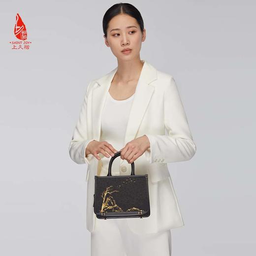 SAINTJOY/上久楷 宋锦女式拎包  松雁金山来  BWW22A1001 商品图3