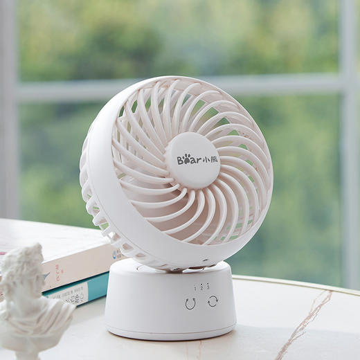 小熊桌面小风扇 DFS-C05L5 白色 3.5寸 摇头 桌面风扇 商品图8