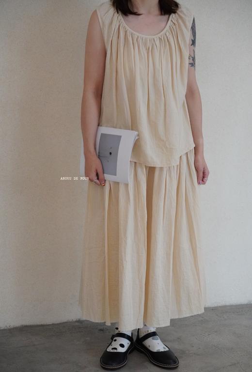 elsa esturgie 圆领缩褶领口无袖背心 商品图2