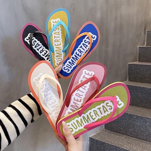 人字拖女夏夹脚可爱韩版沙滩海边凉拖鞋时尚外穿学生防滑浴室 商品图1