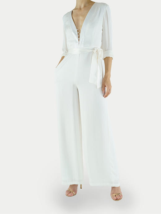 CG｜Silk Christina Jumpsuit  [深V真丝连体裤] 商品图1