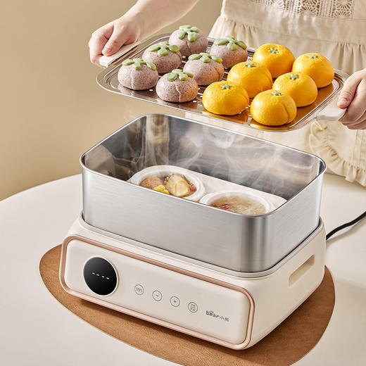 【小程序】小熊电蒸锅 DZG-P20Q5 米白色 双层五金电蒸锅 商品图6