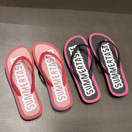 人字拖女夏夹脚可爱韩版沙滩海边凉拖鞋时尚外穿学生防滑浴室 商品图3
