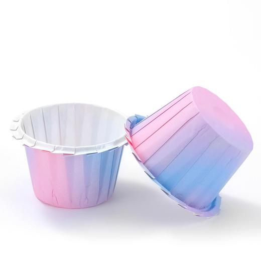 【100只】渐变色马芬杯蛋糕纸杯 家用甜品台杯子玛芬花边杯 烤箱郁金香纸杯 商品图3