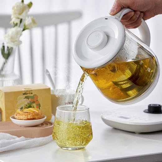 【小程序】小熊养生壶 YSH-D15V9 白色 玻璃壶身+牛皮箱 有滤网 无功能灯款 商品图5