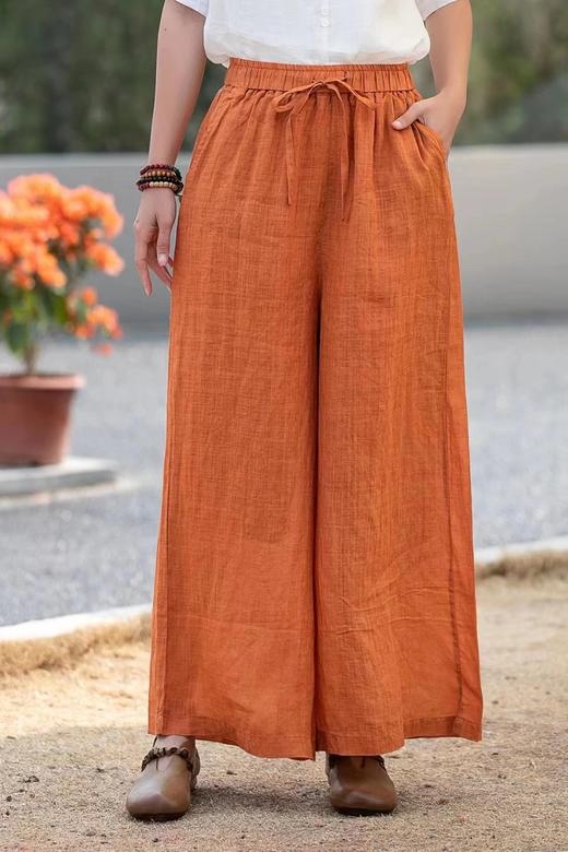 女麻阔腿裤88170 商品图3