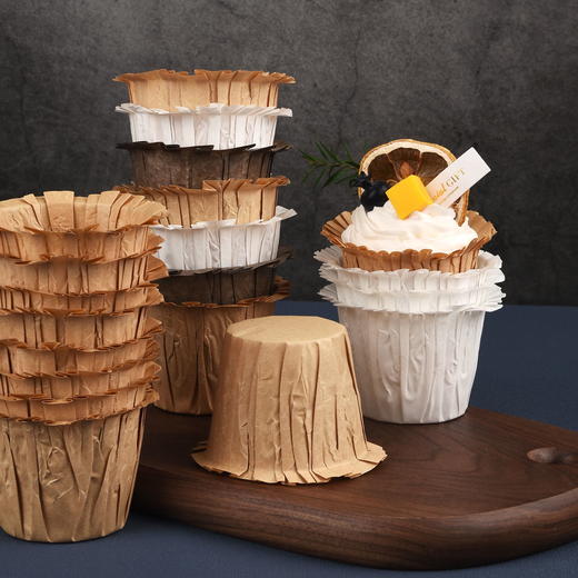 礼帽蛋糕纸杯耐高*用烘焙卷边草帽马芬纸杯蛋糕托模具杯子纸托 商品图6