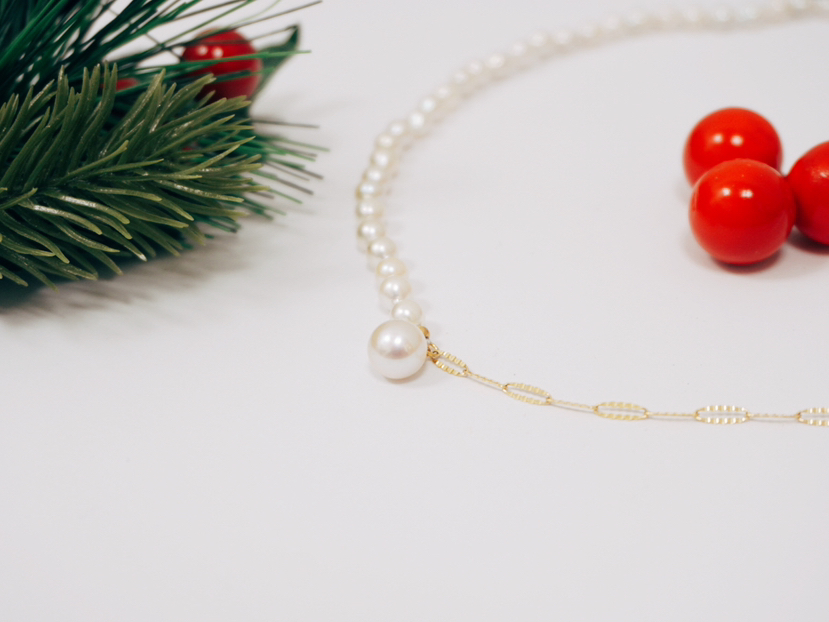 Akoya珍珠18k金项链