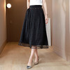 A584半身裙复古高腰时尚百搭气质印花薄款提花百褶裙显瘦遮胯款 商品缩略图2