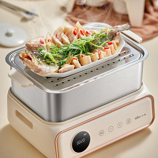 【小程序】小熊电蒸锅 DZG-P20Q5 米白色 双层五金电蒸锅 商品图9